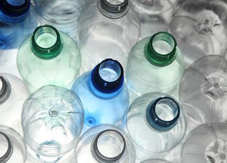 Empty plastic bottles ready for recycling as part of the circular economy