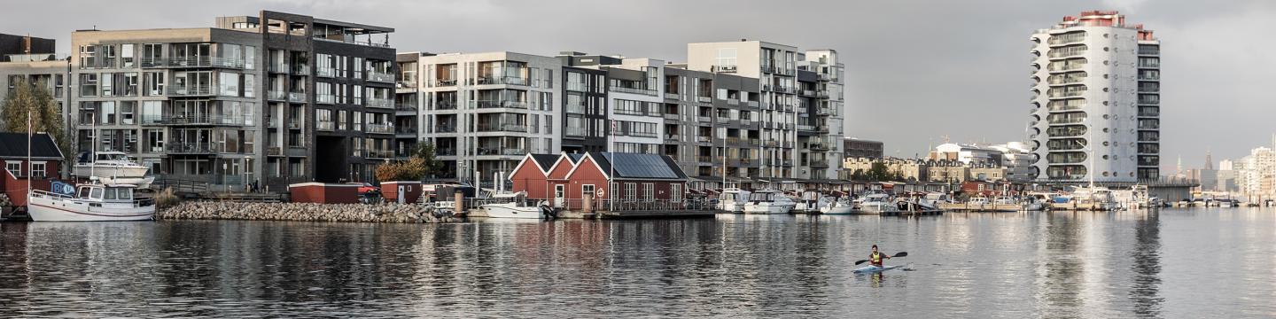 Bygninger i København, set fra vandsiden. Foto: AFRY.