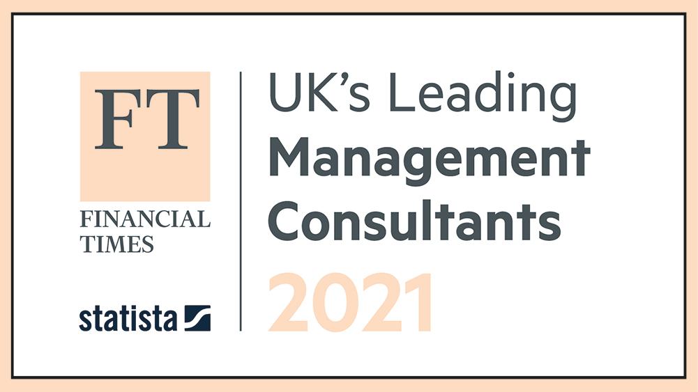 Financial Times UK Leading Management Consultants 2021 banner