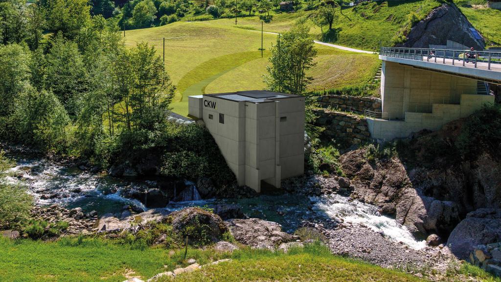 Visualisation of the Waldemme small hydro power plant