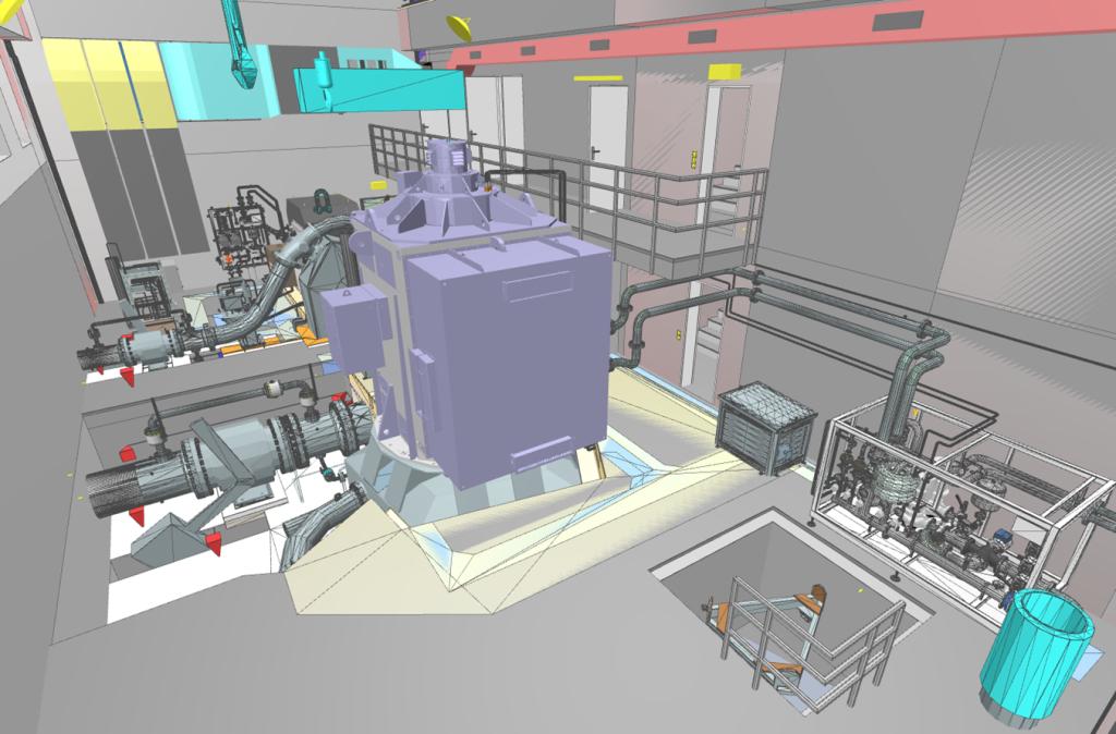 BIM 3D model of final coordination stage of powerhouse