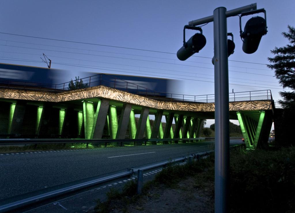 Nyborgin sillat Tanskassa, joihin Light Bureau on suunnitellut valaistuksen. Kuva: Lars Bahl