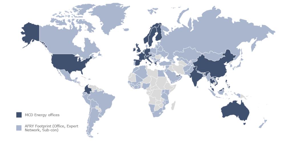 AFRY's global presence in transaction support