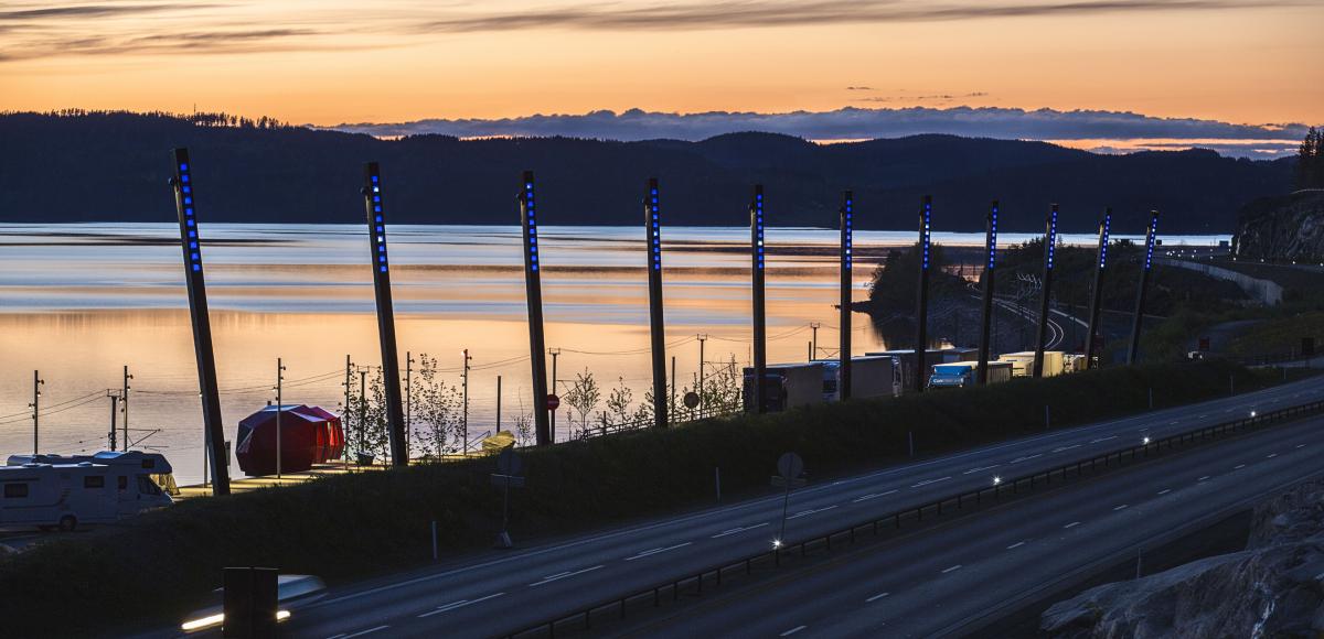 Light Bureau designed road lighting nominated project E6 Kolomoen–Minnesund