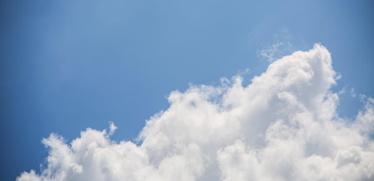 Picture of clouds in a blue sky