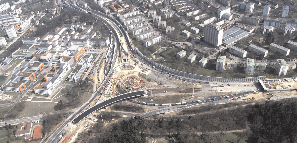 A7 Mühlkreis Autobahn, Baulos Bindermichl – Straßenbau