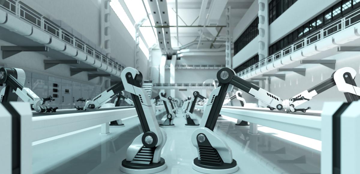 AI Robots in Manufacturing plant
