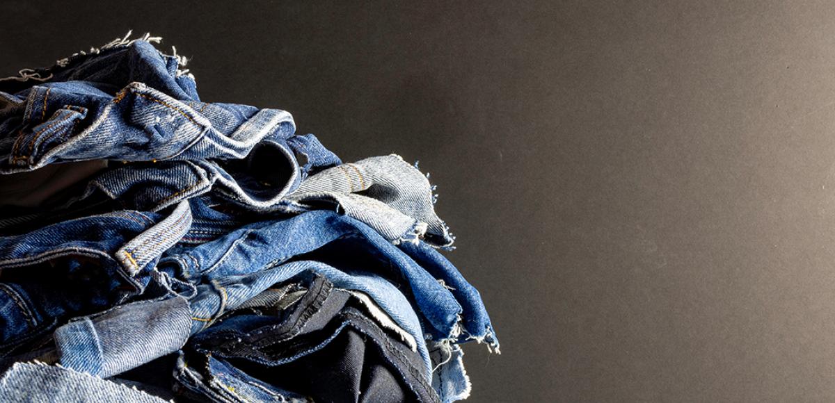 Lots of jeans for recycling