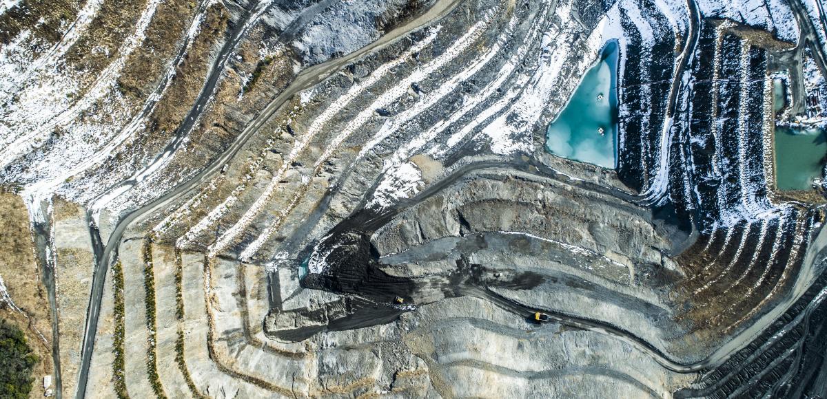 Illustrative picture of open pit mine