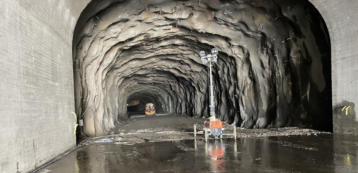 Varbergstunneln under uppbyggnad