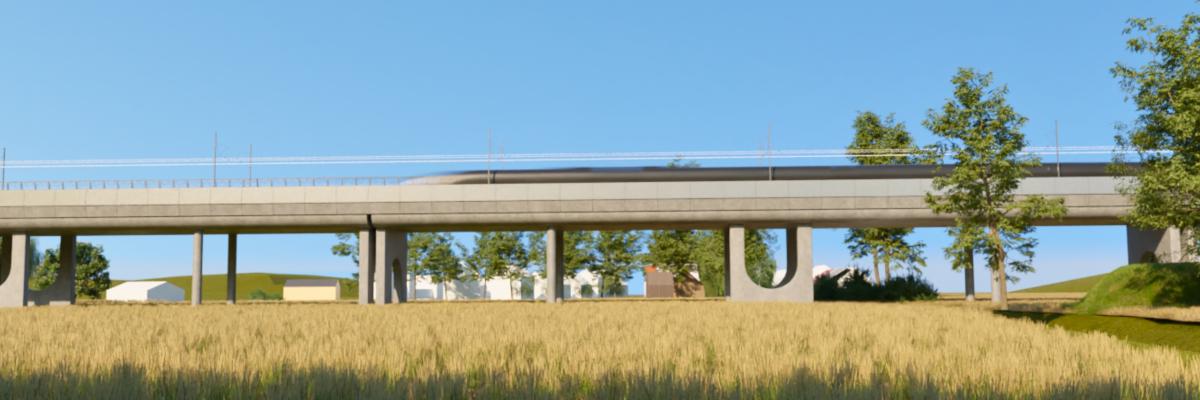 Obrázek ukazuje železniční most