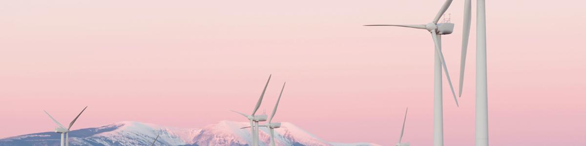 Wind turbines in Spanish sunset
