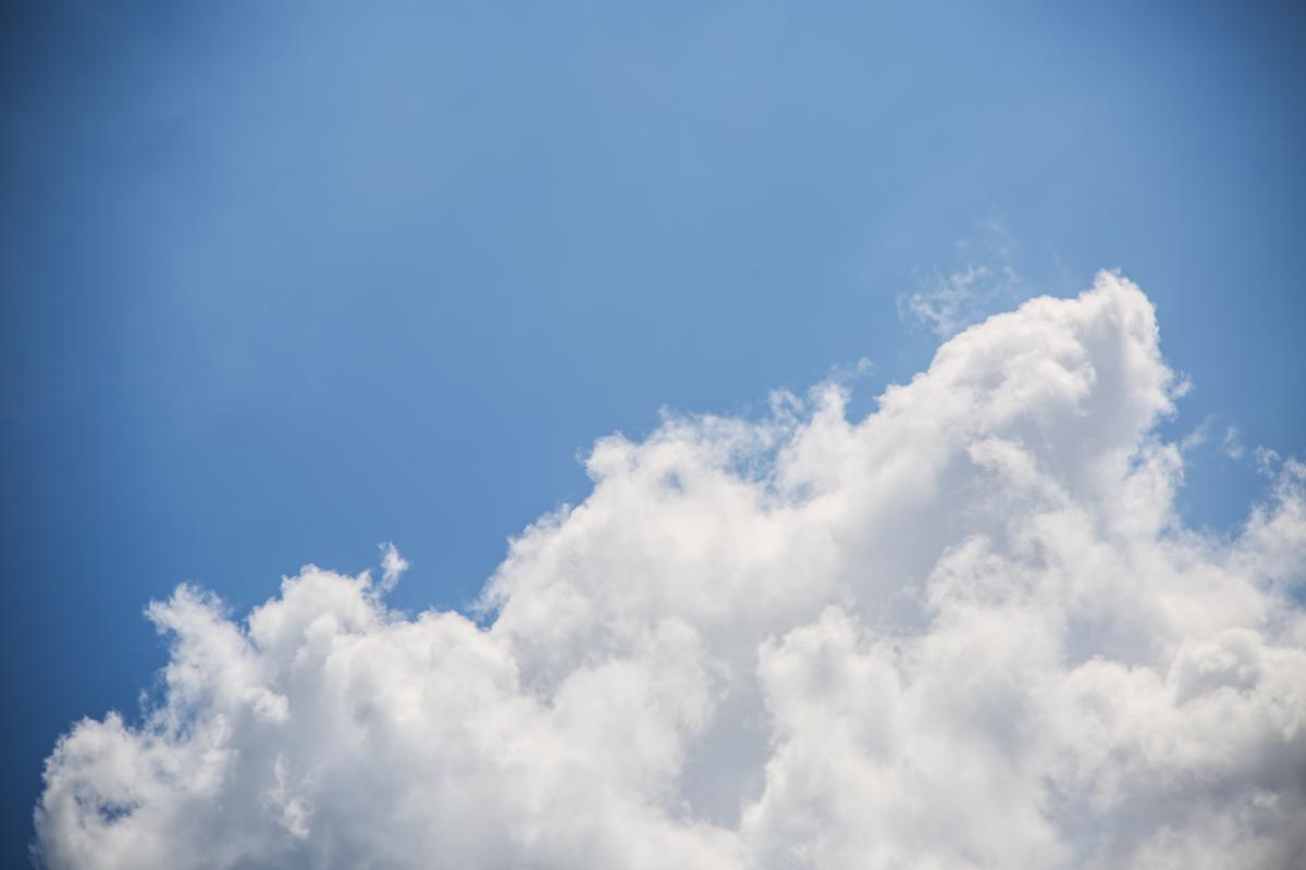 Picture of clouds in a blue sky
