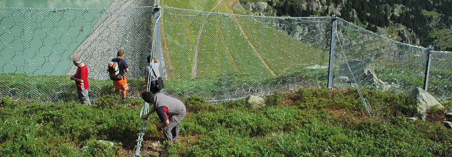 Inspection of rock-fall protection Goescheneralp, Switzerland