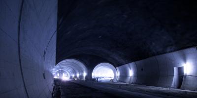 TBM road tunnel under construction