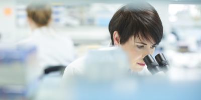 Woman in lab environment