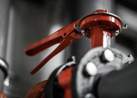 red pressure vessel valve industrial 