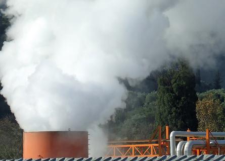 Steam from Gümüsköy Geothermal power plant