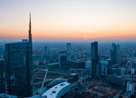 Milan at sunset 