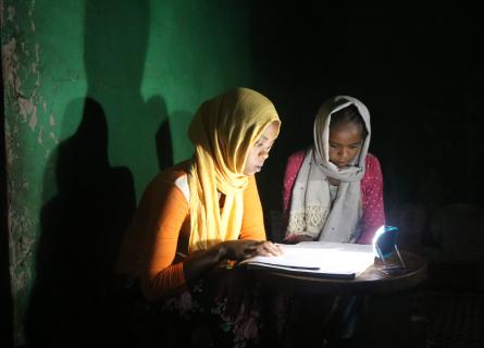 light bureau project in ethiopia women reading