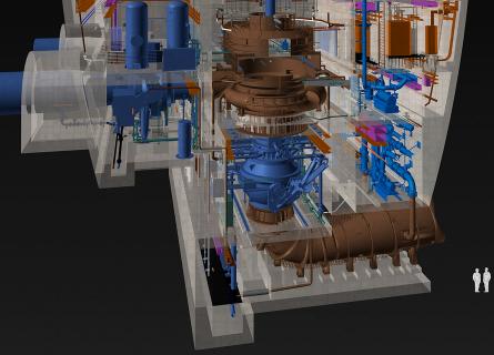 Digital 3D modell of Dant de Drance powerhouse