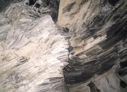 Slate layers in a cave