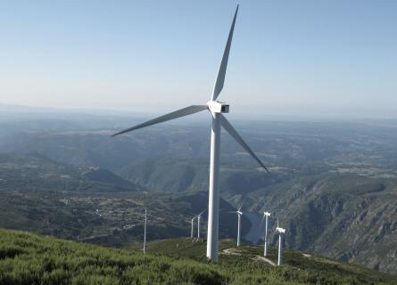 Wind turbine in Spanish mountains