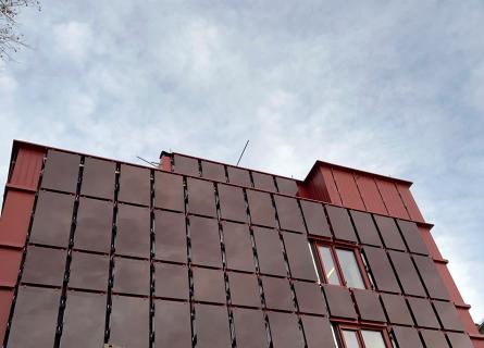 Sofienberg skole fasade solcellepanel