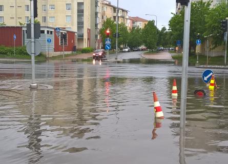 Tulva Tampereen Hatanpäässä