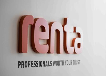 AFRY's client Renta's logo on the wall.