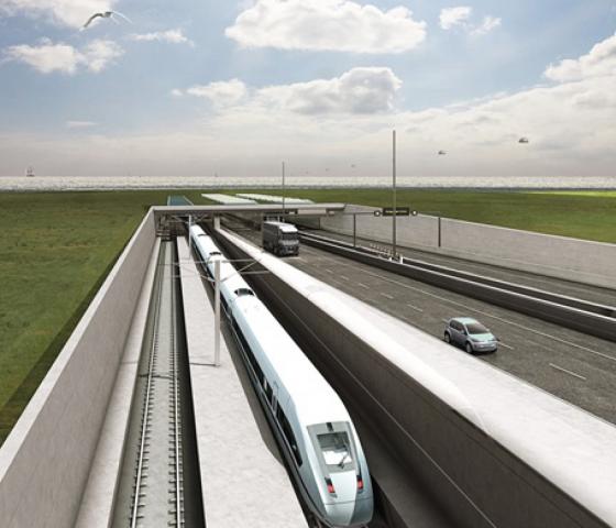 Infra-Fehmarn Belt tunnel, Denmark - road, rail