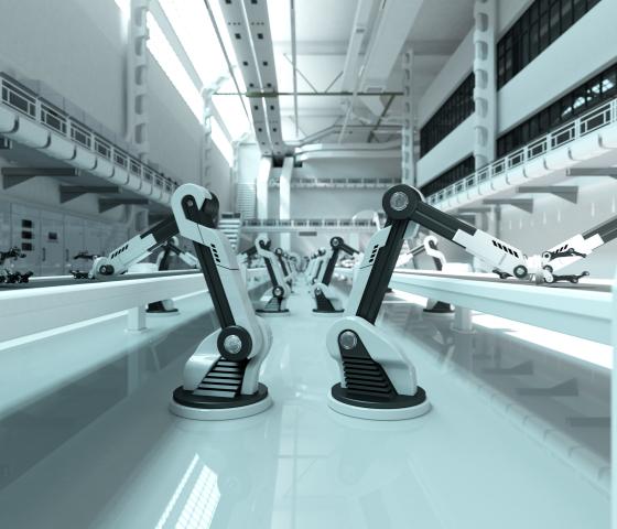 AI Robots in Manufacturing plant