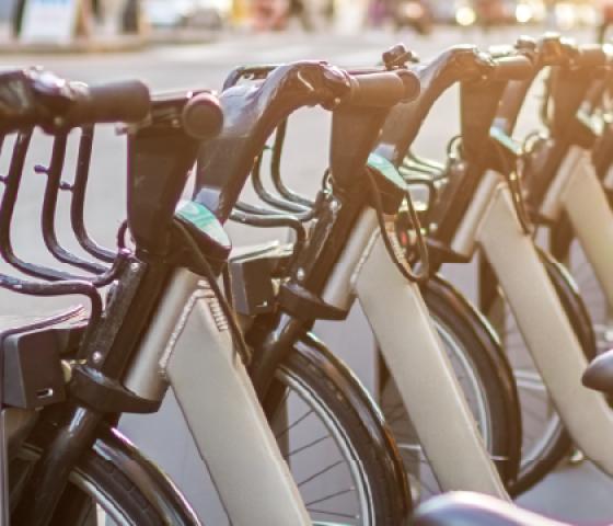 Rental bikes and Future Cities pin