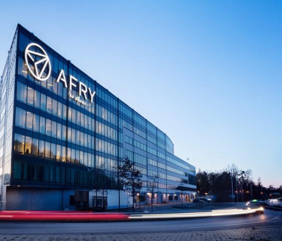 afry office Solna clear blue skies