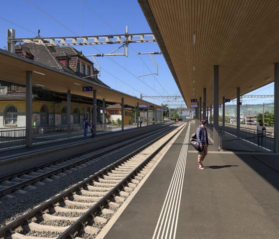 CH_BU Civil_railway construction_train station Ostermundigen