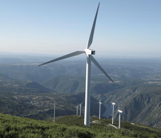 Wind turbine in Spanish mountains
