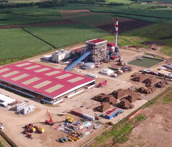 Aerial view of Biomass Power Plant Project in Negros, Philippines