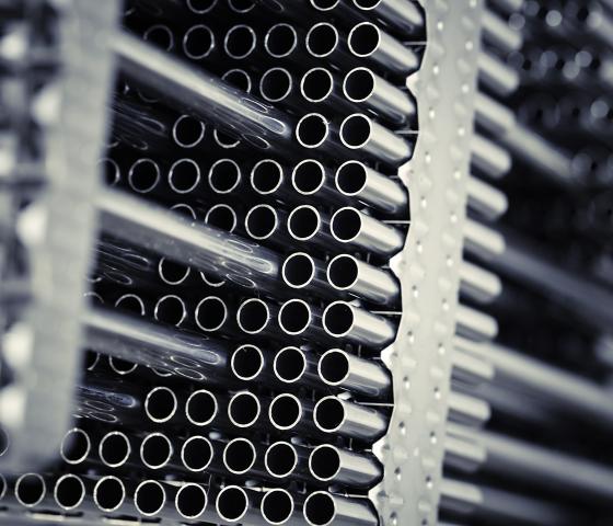Close up view of fuel rods for a nuclear reactor