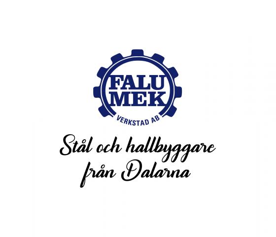 Logo Falumek, blue wheel