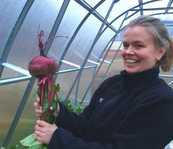 Employee Johanna Boström with her plants
