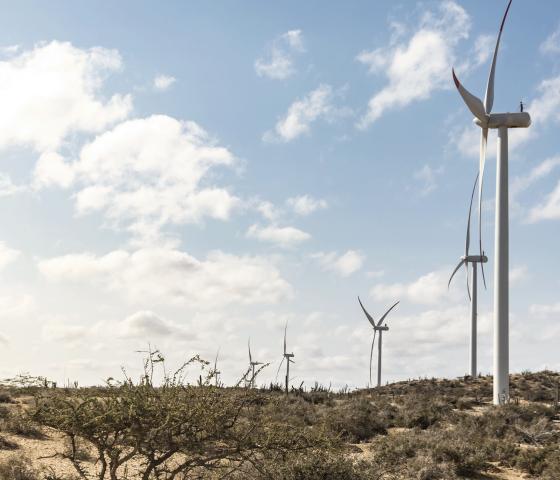 Wind turbines in Colombia