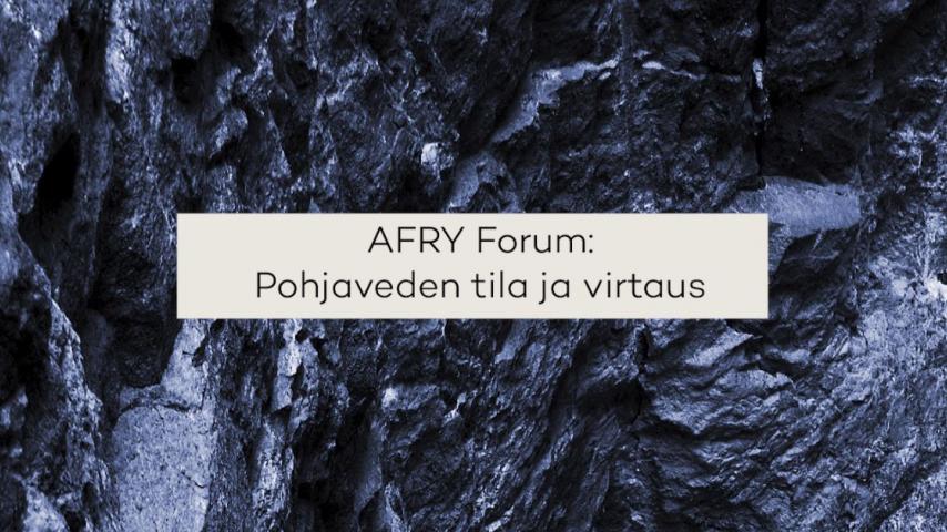 AFRY Forum: Pohjaveden tila ja virtaus