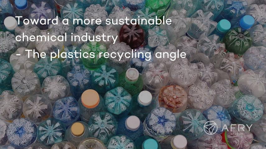 More sustainable chemical industry Palstics recycling